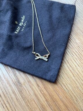 Kate Spade Gold Reversible Bow Necklace